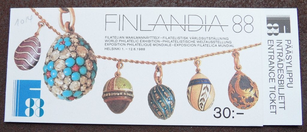 Postzegelboekje Finland – Finlandia 88 – Fabergé Eieren, Ophalen of Verzenden, Finland, Postfris