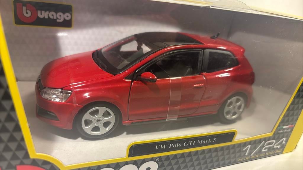 Volkswagen polo gti mark 5 Bburago 1.24, Ophalen of Verzenden, Bburago, A, A