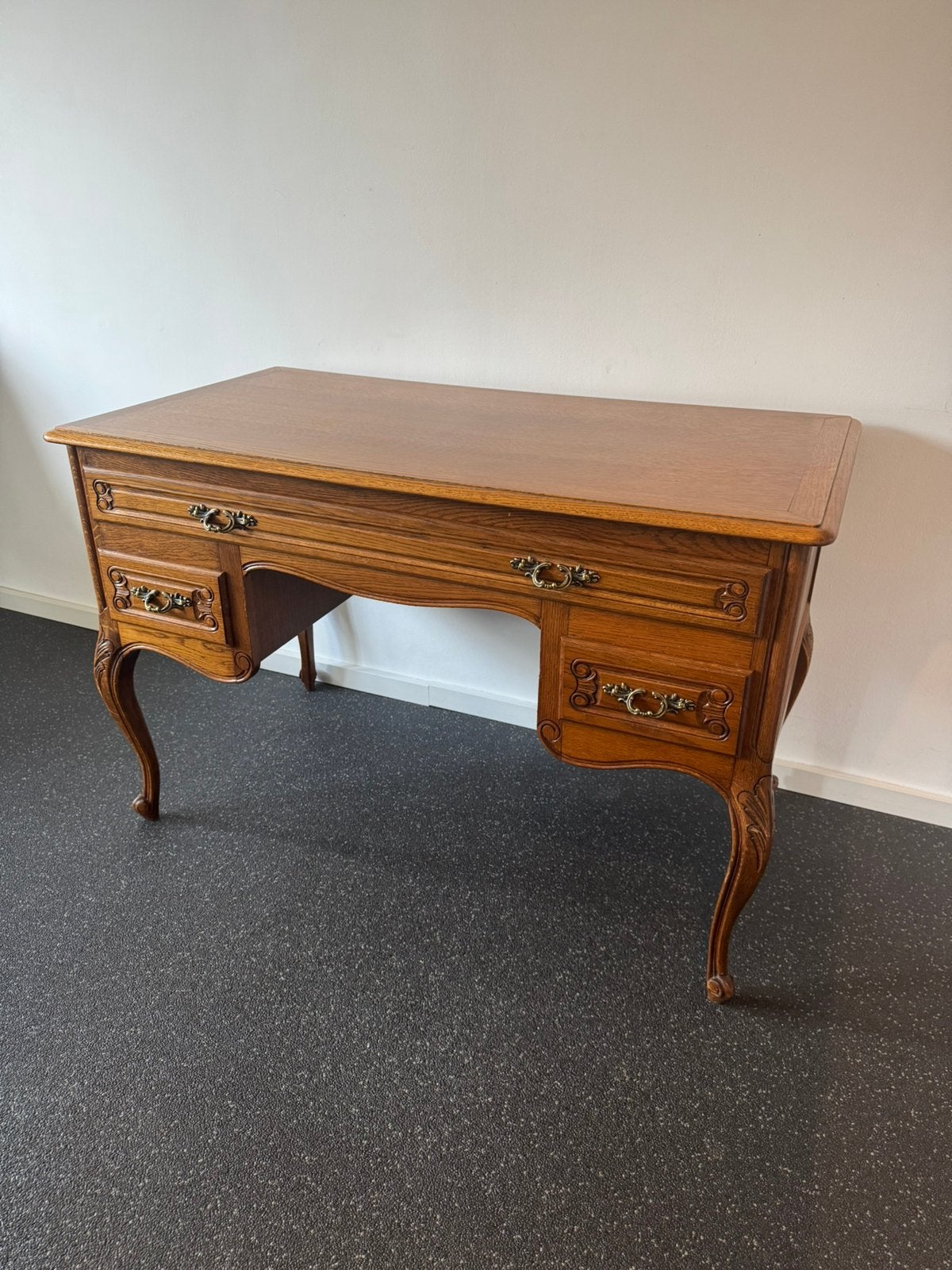 Vintage Antiek Mid Century Frans Bureau Kaptafel Louis XV