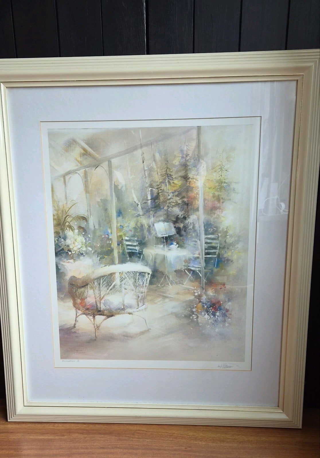 Sfeervolle aquarellen van een serre of tuinkamer, Ophalen