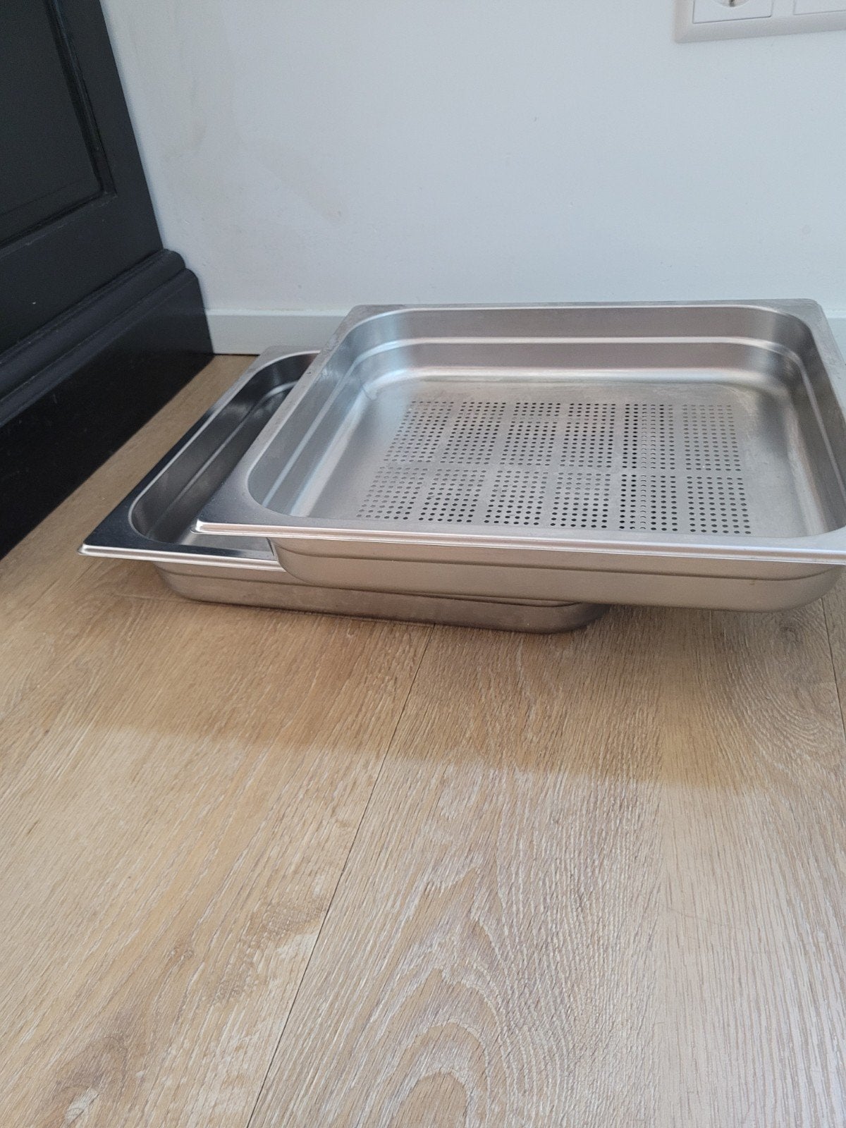 AEG Stoomoven pan Set - Geperforeerd en Dicht, Witgoed en Apparatuur, Ophalen, Gebruikt, AEG, Stoom
