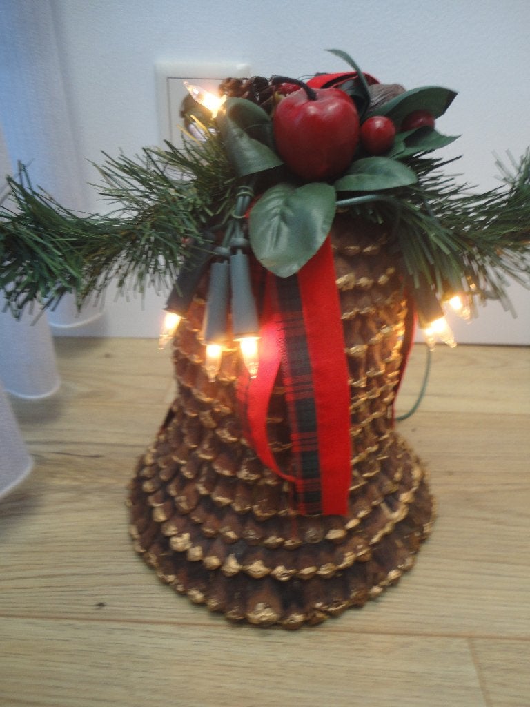 Mooie kerstklok met 10 lampjes in originele doos, Diversen, Ophalen of Verzenden, Gebruikt
