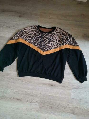 trui luipaard panter print L, Ophalen of Verzenden, Zo goed als nieuw, Bruin
