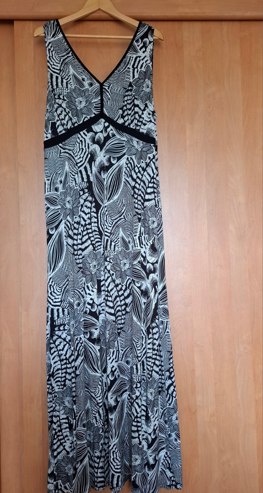 Expresso maxi jurk zwart wit bloemenprint XXL, Kleding | Dames, Expresso, Zwart, Maat 46/48 (XL) of groter, Ophalen of Verzenden
