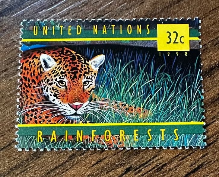 Verenigde Naties New York 1998 Postfris dieren jaguae, Ophalen of Verzenden, Postfris