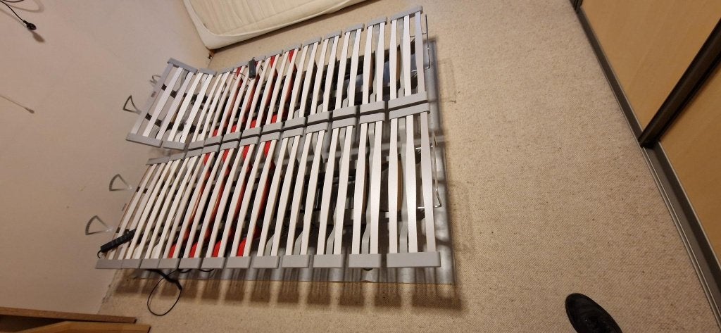 Elektrisch verstelbare lattenbodems Swissflex, Ophalen, Gebruikt, Tweepersoons, 80 cm