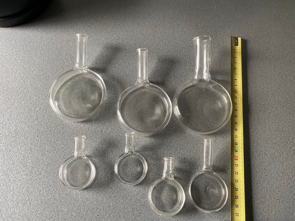 Medisch instrument antieke glazen laboratorium flesjes, Ophalen of Verzenden