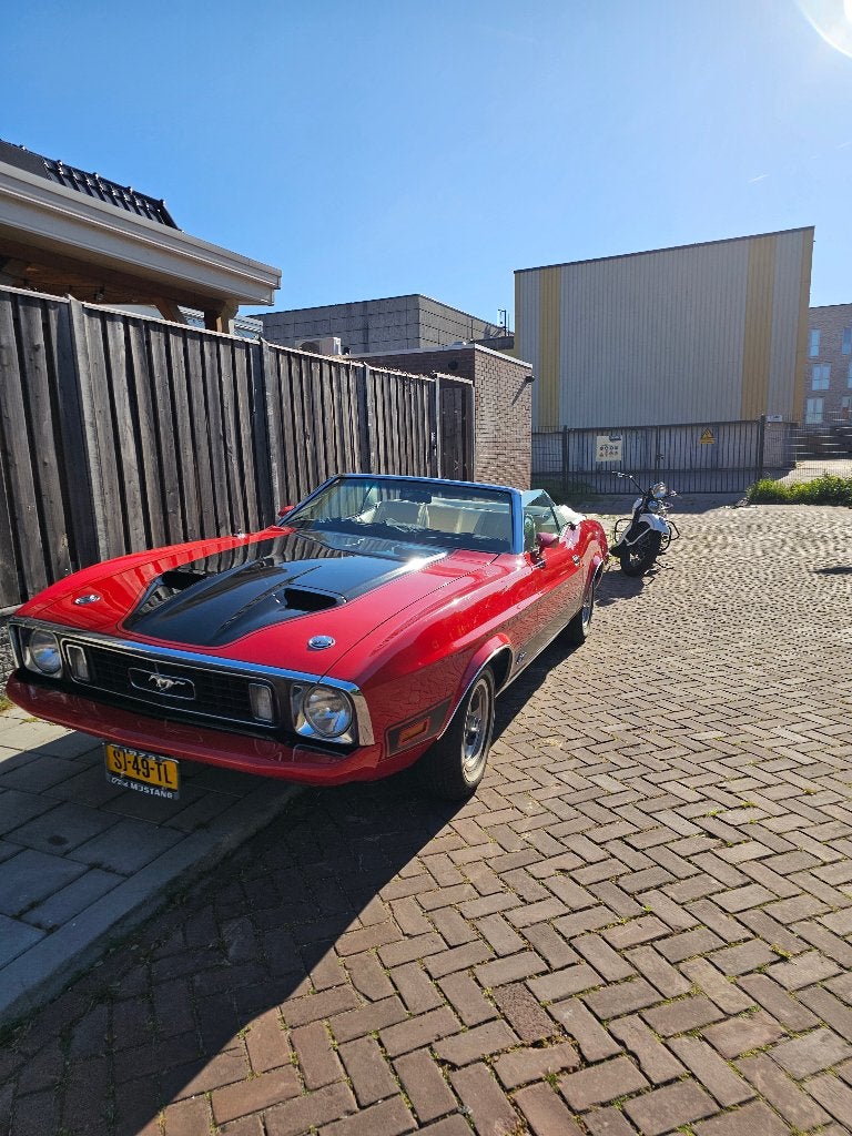 Ford Mustang 4.9 Convertible AUT 1973 Rood, Auto's, Achterwielaandrijving, 8 cilinders, Cabriolet, Particulier