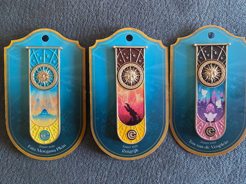 Efteling zomerpins Nummer 1, 2 en 3, Nieuw op Kaartjes !!!, Ophalen of Verzenden, Nieuw, Speldje of Pin