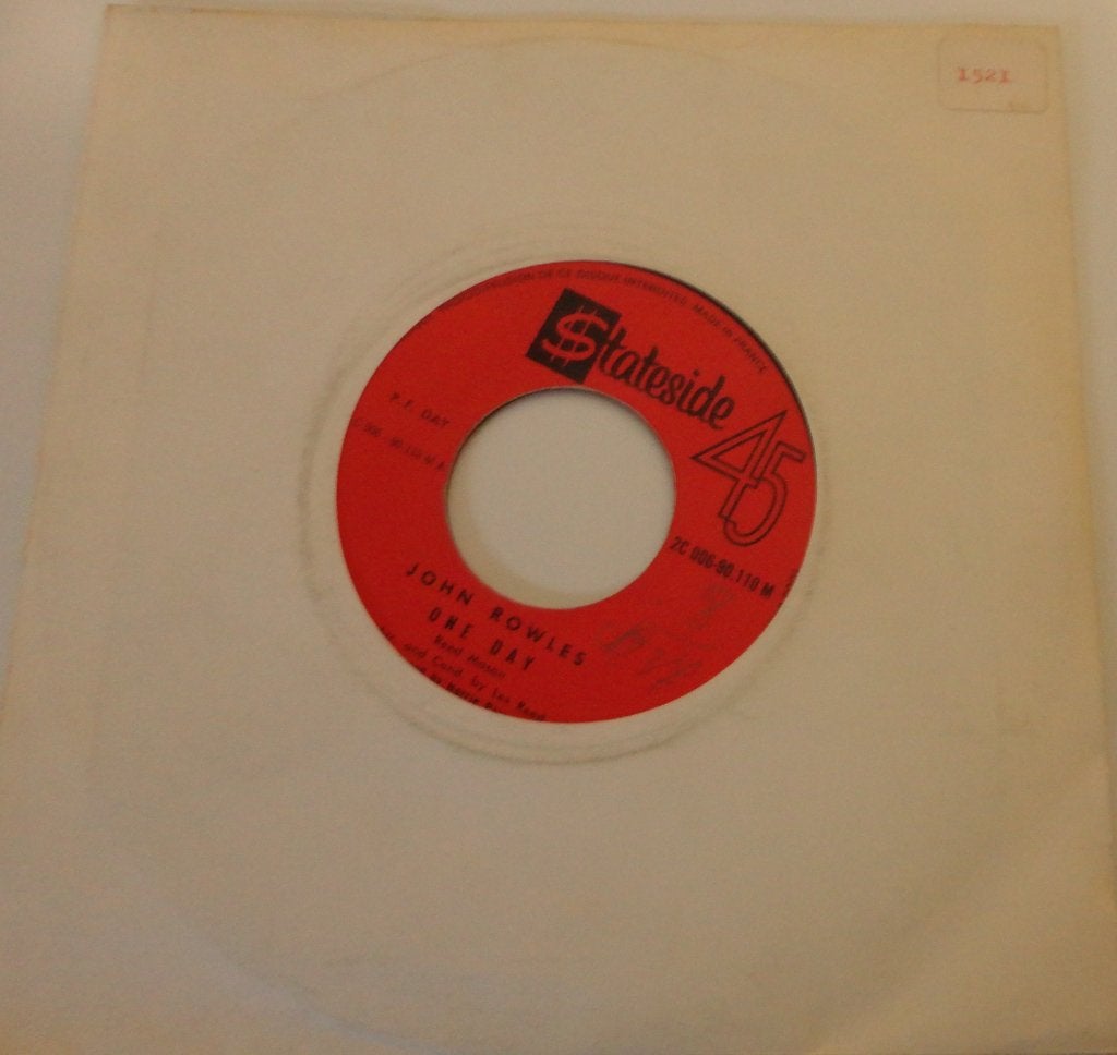 John Rowles > One day, Cd's en Dvd's, Ophalen of Verzenden, Gebruikt, 7 inch, Pop
