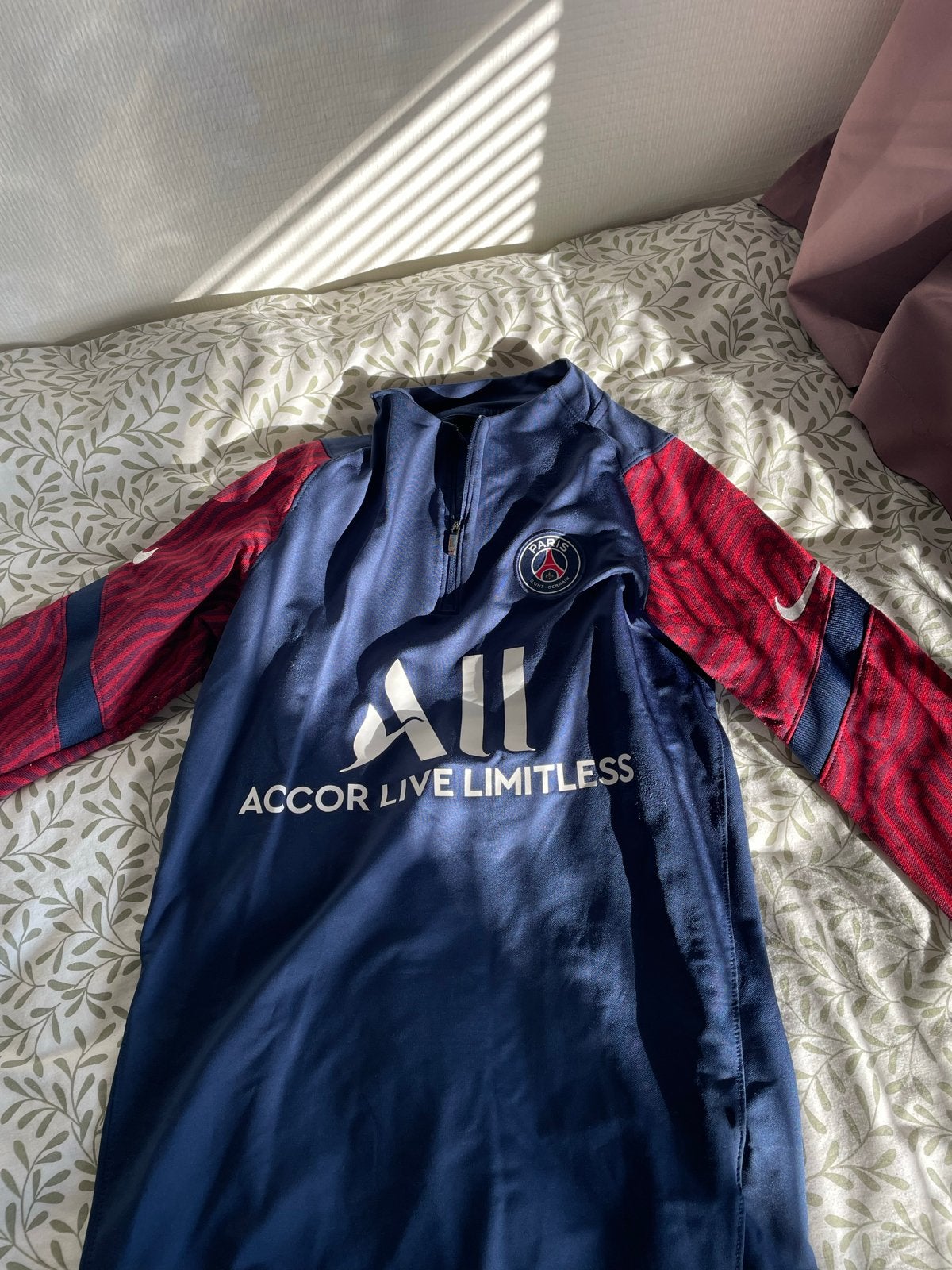 PSG Nike Dri-FIT Voetbaltrainingstrui Maat S, Blauw, Ophalen of Verzenden, Zo goed als nieuw, Voetbal
