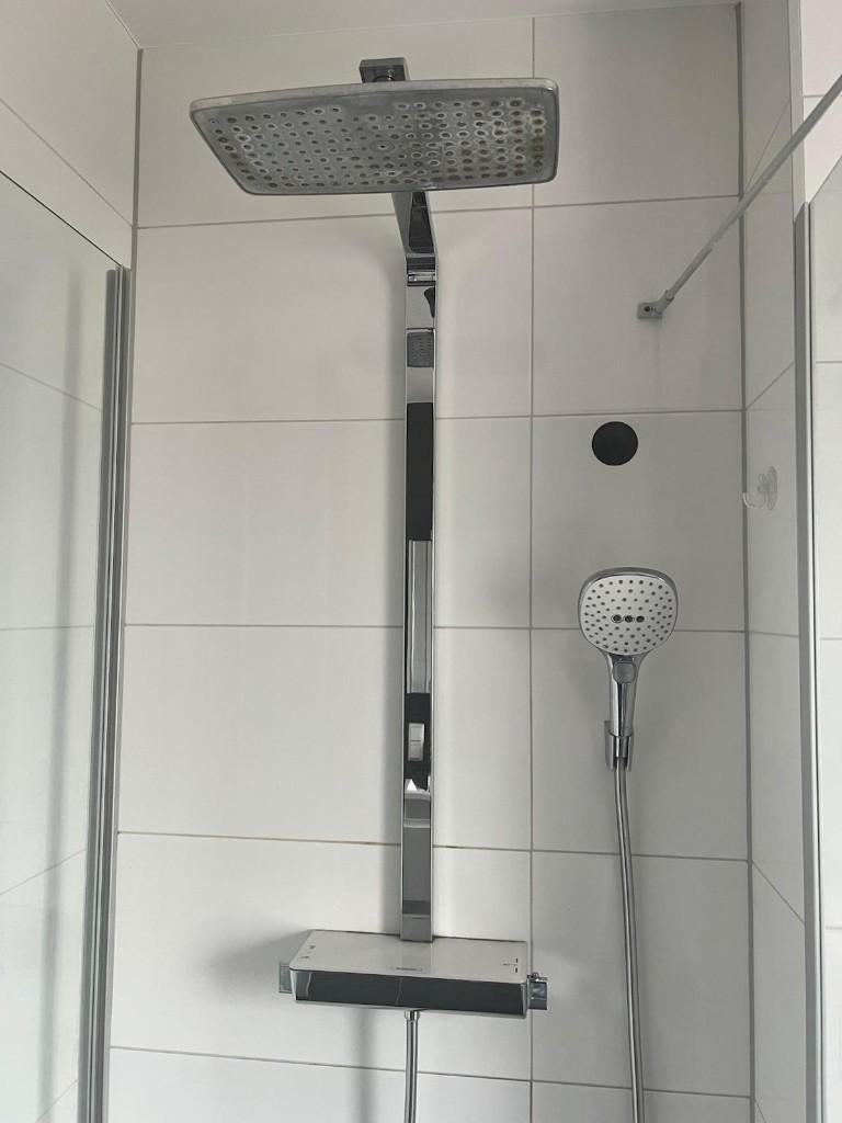 Hansgrohe Ecostat Raindance Doucheset, evt badthermostaat, Ophalen of Verzenden, Gebruikt, Rvs, Douche