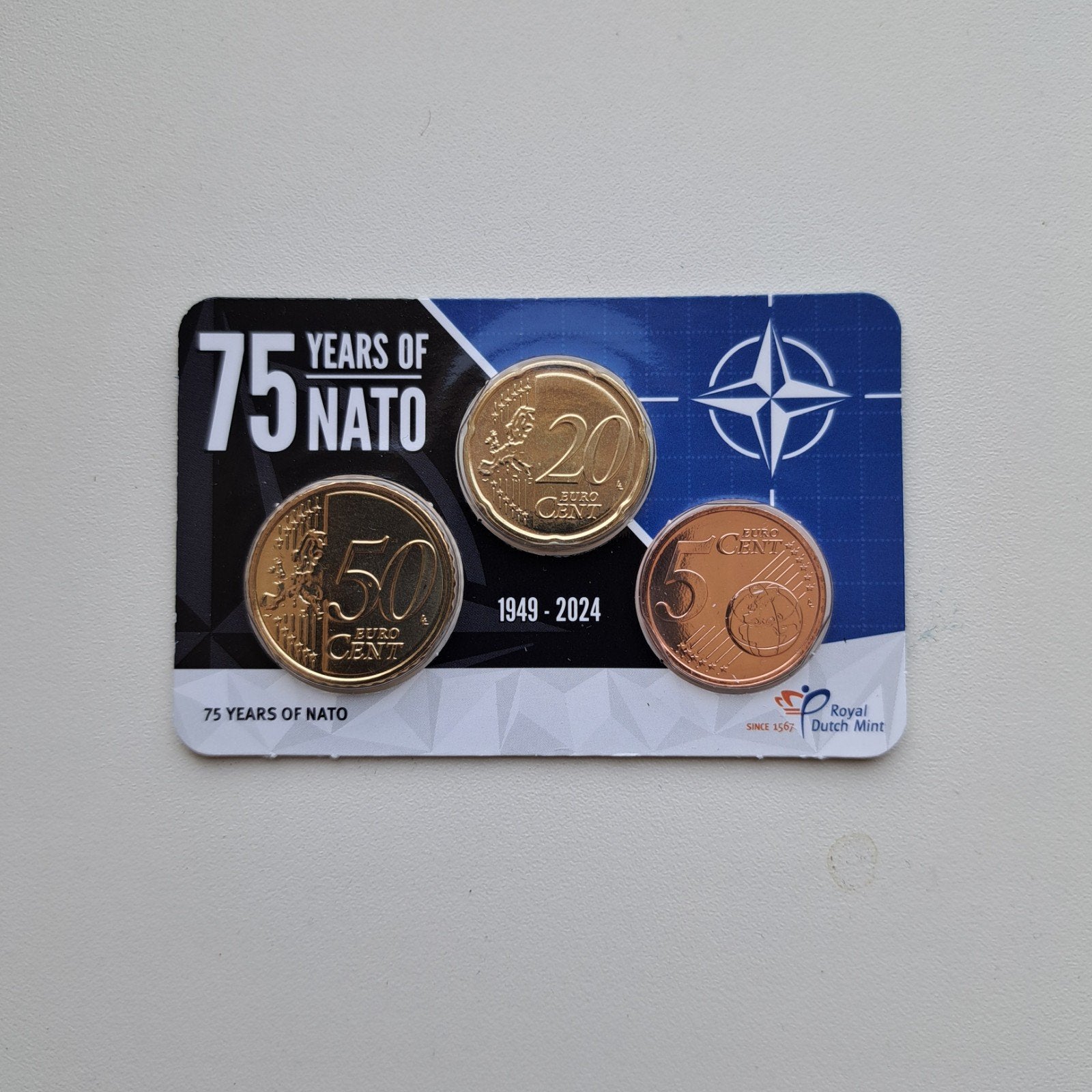 Coincard 75 jaar NAVO 1949-2024 BU kwaliteit KNM, Postzegels en Munten, Munten | Nederland, Ophalen of Verzenden, Euro's, Setje