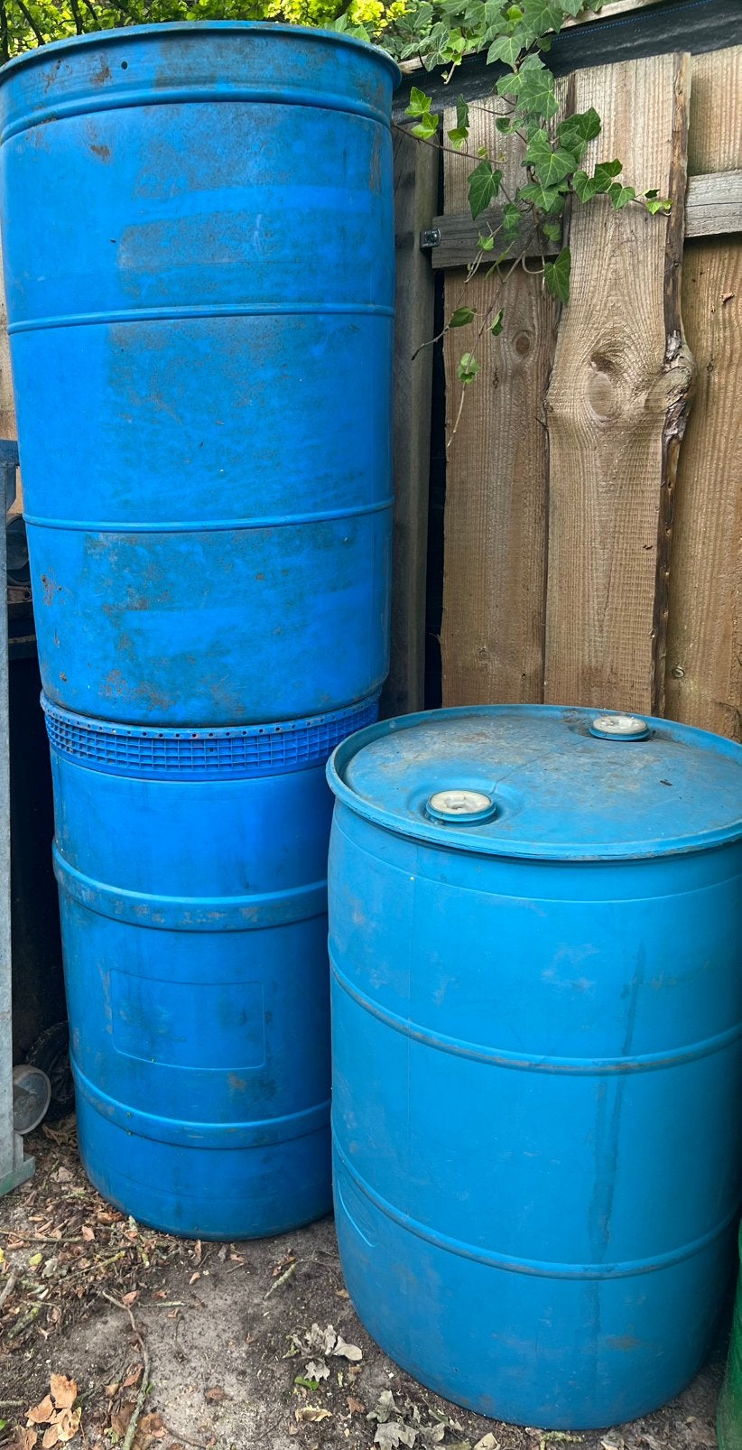 Plastic 208 liter vaten, 150 liter of meer, Ophalen, Gebruikt, Kunststof