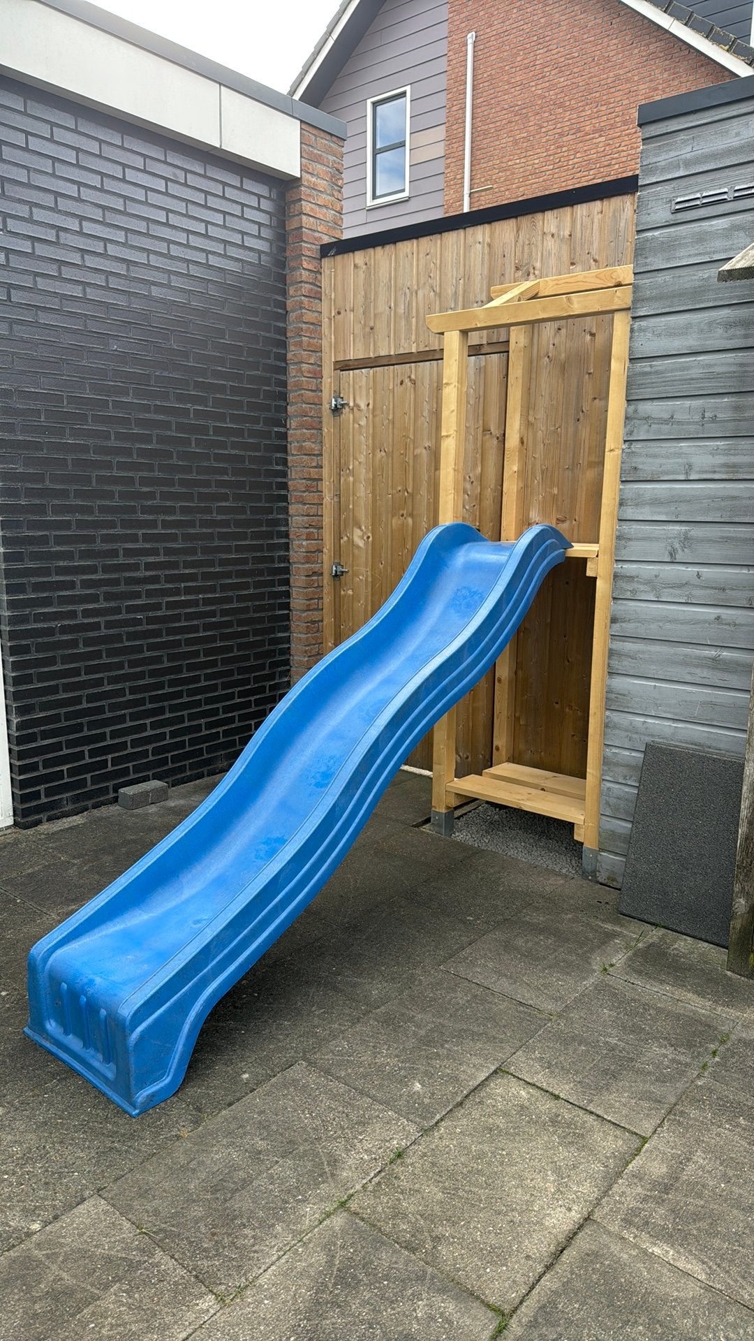 Blauwe glijbaan, Kinderen en Baby's, Ophalen, Gebruikt, Glijbaan