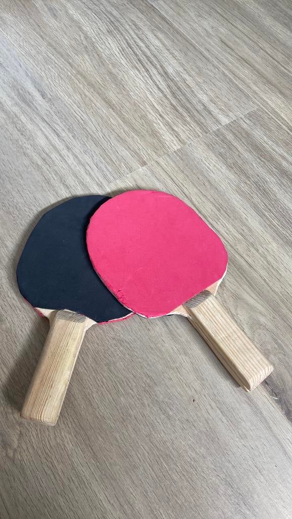 Zelfgemaakten ping pong setje, Sport en Fitness, Tafeltennis, Ophalen of Verzenden, Zo goed als nieuw, Net, Batje(s) of Balletje(s)