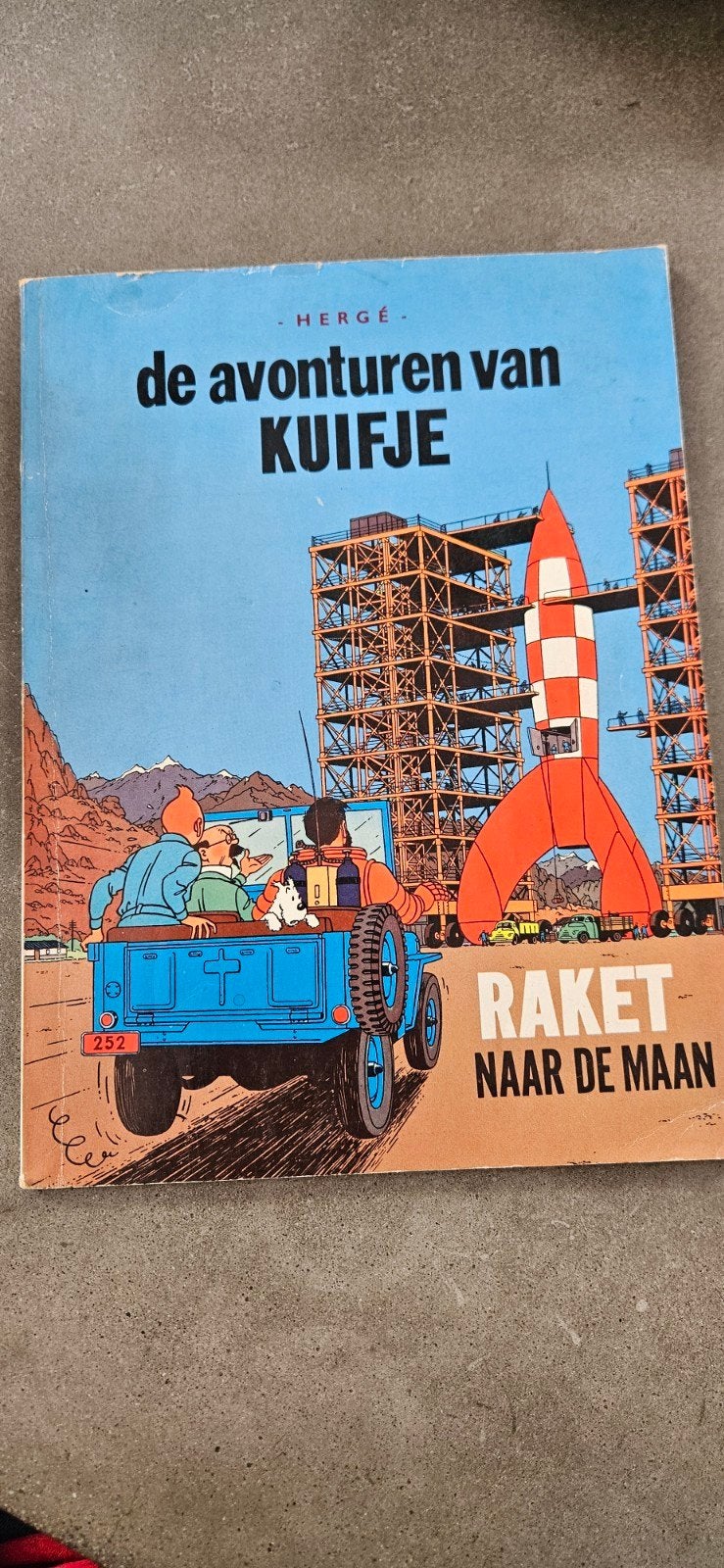 De Avonturen van Kuifje: Raket naar de Maan (1962 tijdschrif, Gelezen, Eén stripboek, Ophalen of Verzenden, Casterman