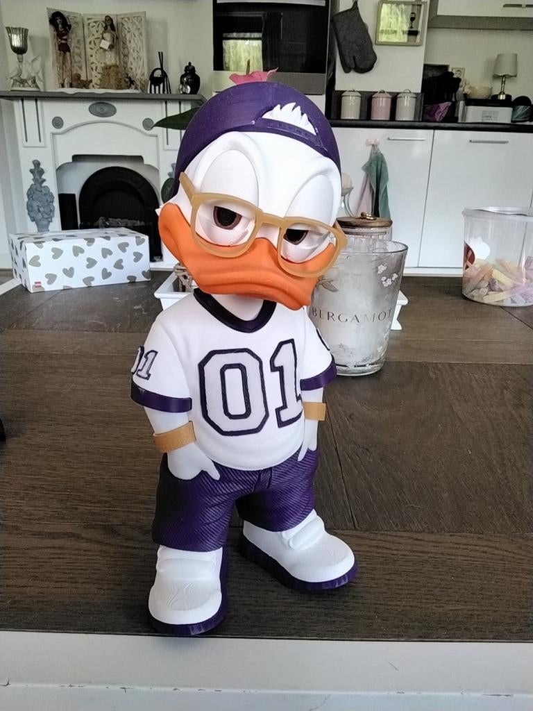 Donald Duck 3D  print pop  met pet en bril, Ophalen of Verzenden, Nieuw