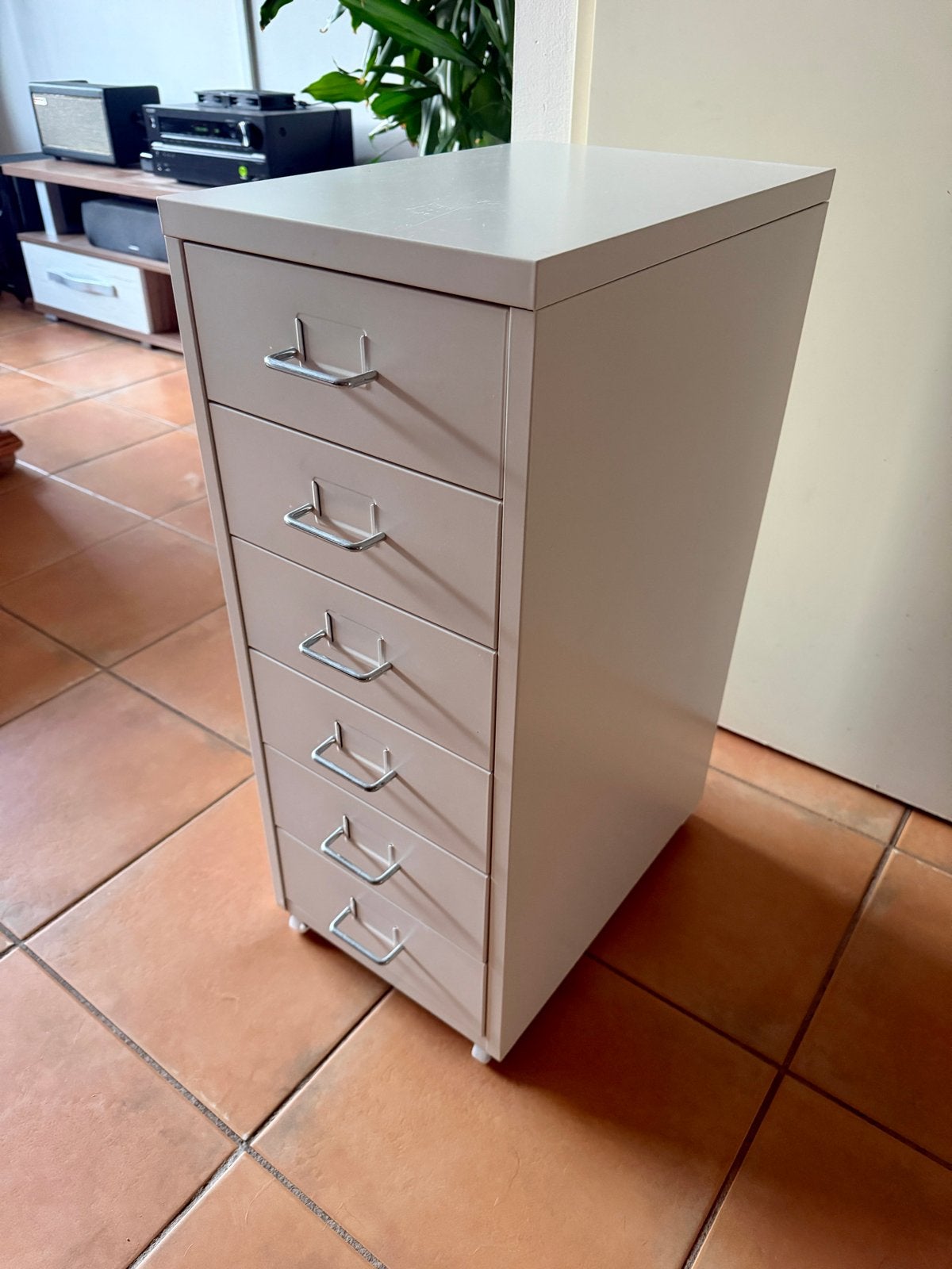 Stalen ladekast op wieltjes - 70x41x28 cm, Huis en Inrichting, Kasten | Ladekasten, Ophalen, Minder dan 50 cm, 5 laden of meer