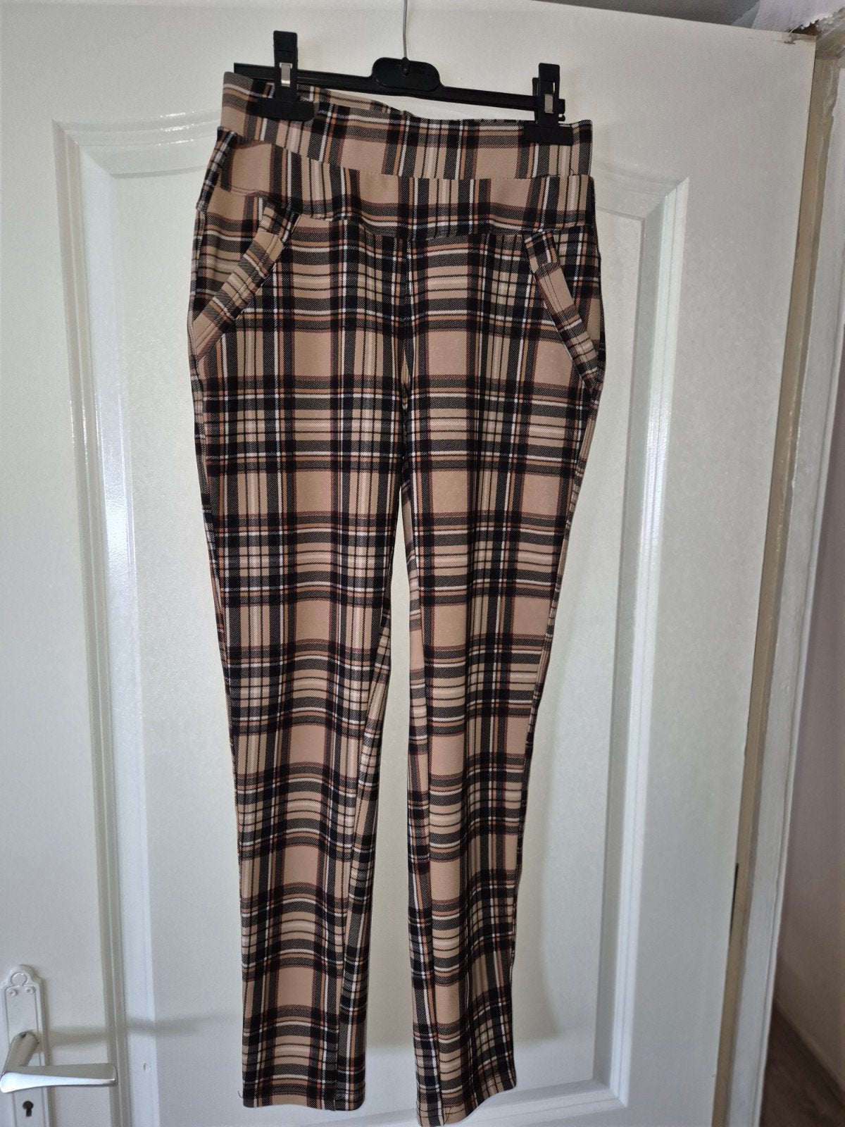 Geruite broek - Maat M, Maat 38/40 (M), Beige, Ophalen of Verzenden, Zo goed als nieuw