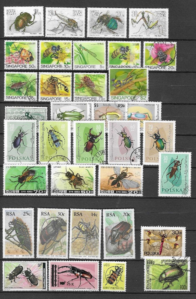 postzegels kaveltje insecten torren kevers enz., Overige soorten