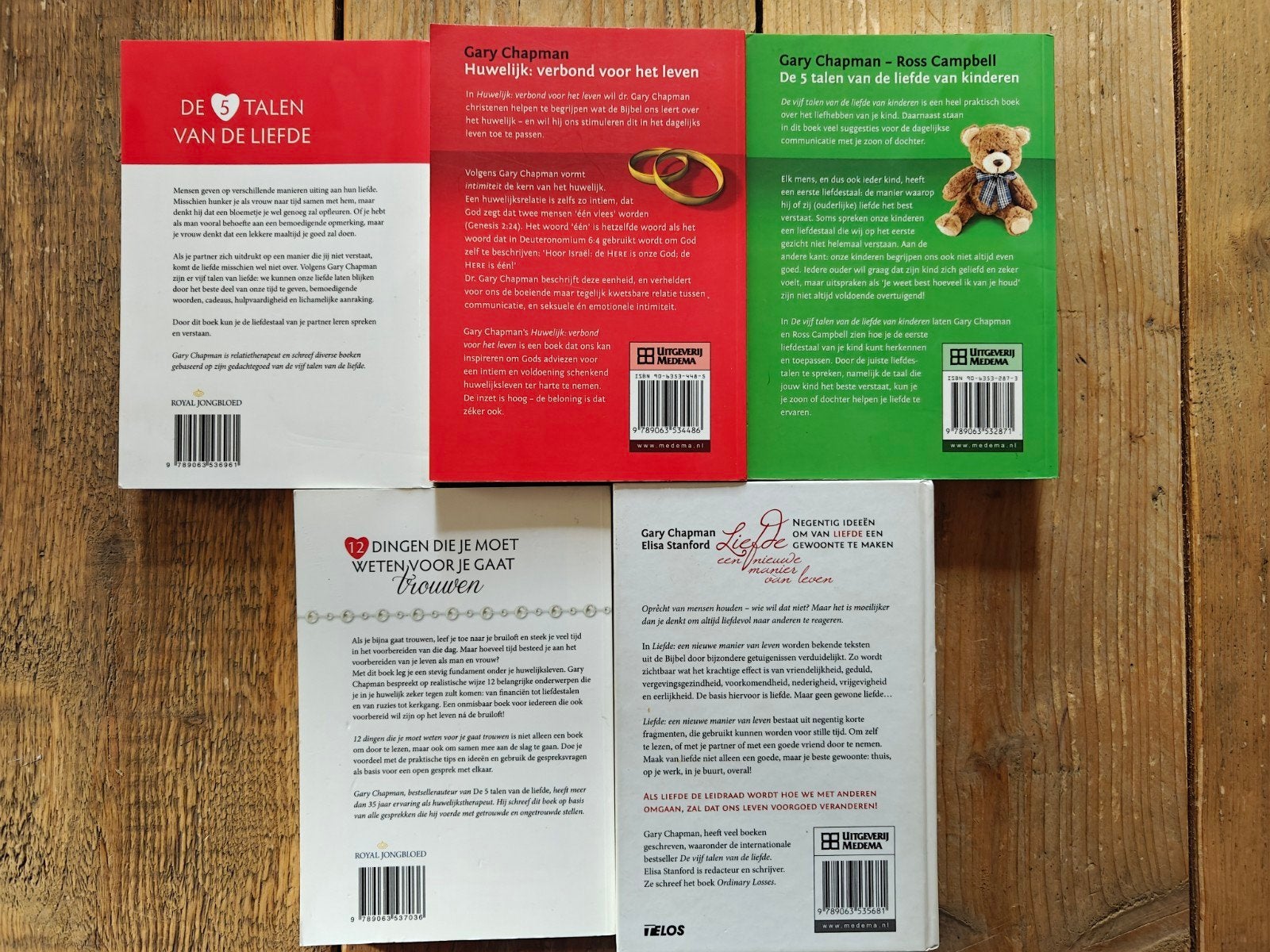 5 Boeken van Gary Chapman., Boeken, Ophalen of Verzenden, Zo goed als nieuw