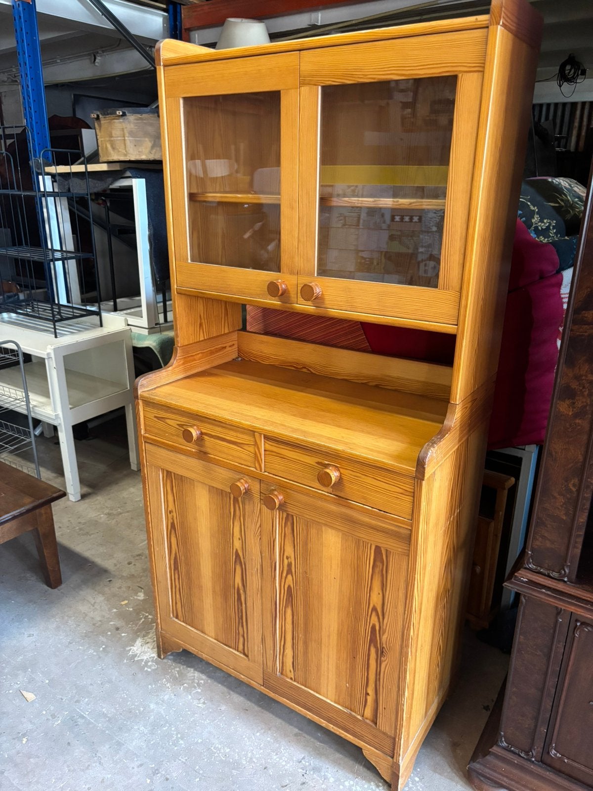 Grenen buffetkast - 45x85x180H, Huis en Inrichting, Kasten | Buffetkasten, 1025xe, Ophalen of Verzenden, Zo goed als nieuw, Minder dan 100 cm
