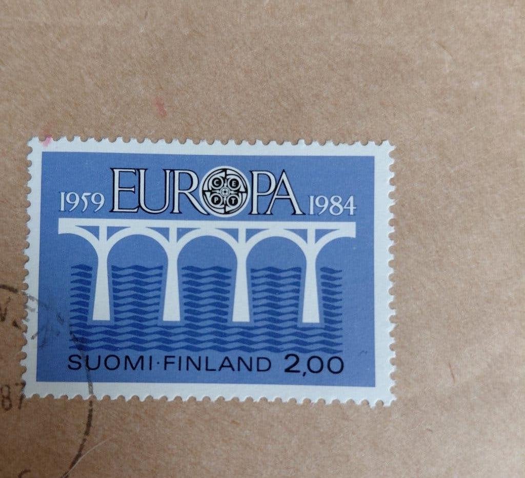 1984 Finland Europazegel, Verzenden, Noorwegen, Gestempeld