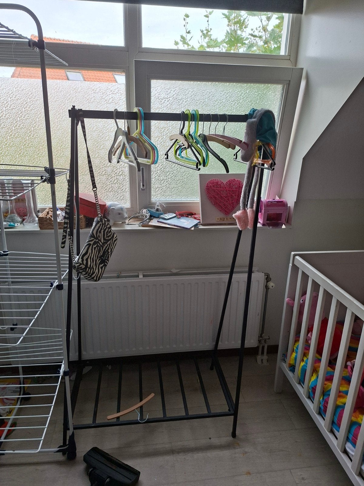 Kledingrek met opbergruimte, Huis en Inrichting, Met plank(en), Modern en functioneel, Gebruikt, 100 tot 150 cm