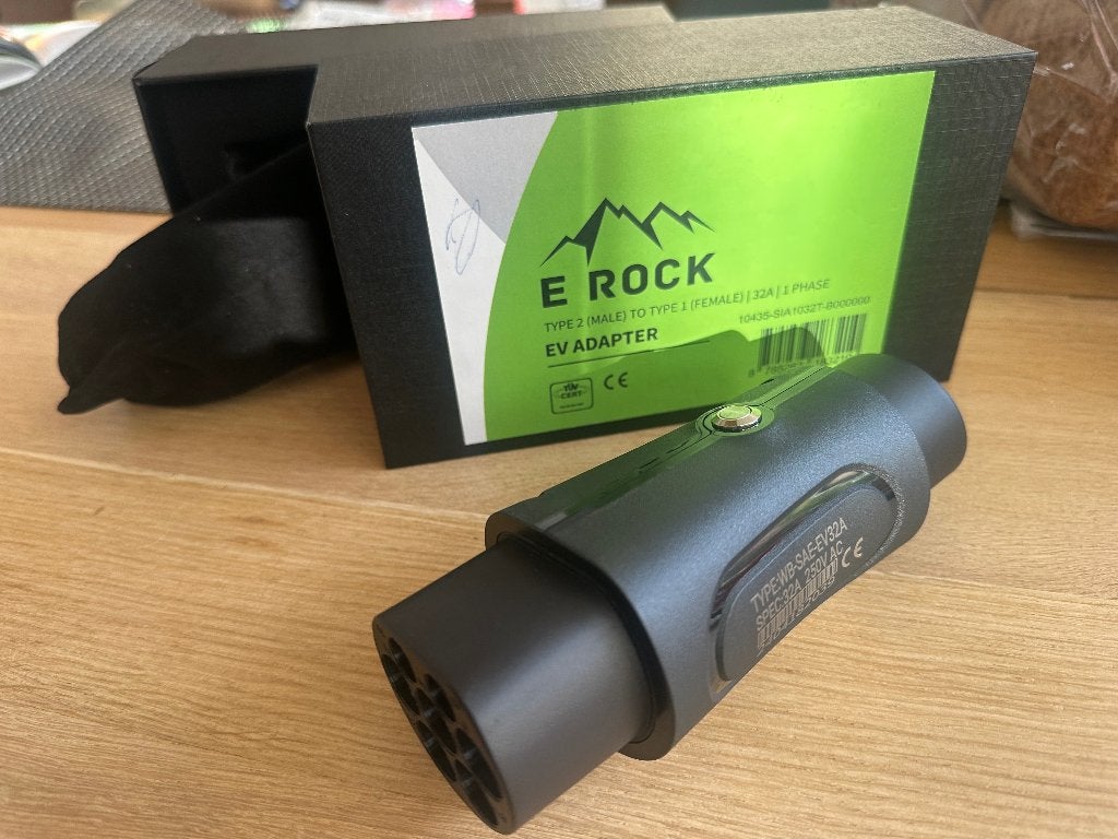 EV Adapter Type 2 (male) naar Type 1 (female) - E-ROCK, Ophalen of Verzenden, Nieuw, Laadkabel