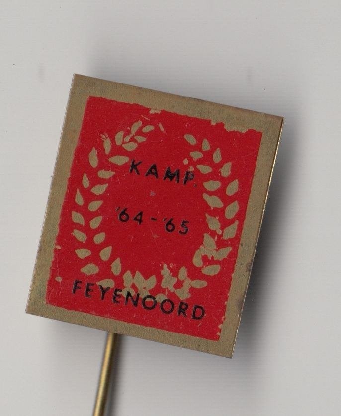 Feyenoord Rotterdam Kampioen 1965 Rood speldje, Verzamelen, Speldjes, Pins en Buttons, Gebruikt, Speldje of Pin, Overige onderwerpen