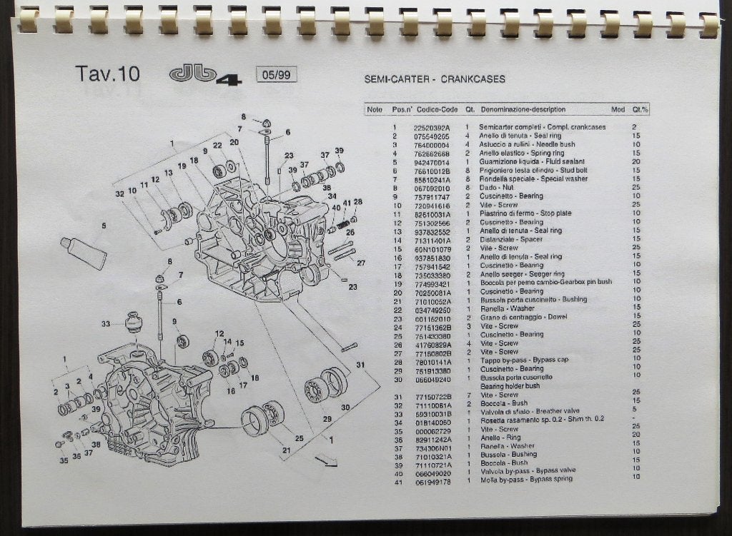 Bimota DB 4 Parts list - 1999 (kopie), Motoren, Verzenden, Ducati