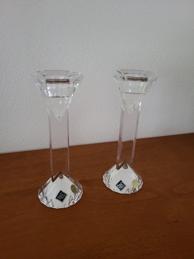 Bohemia Crystal kandelaars set van 2, Ophalen of Verzenden