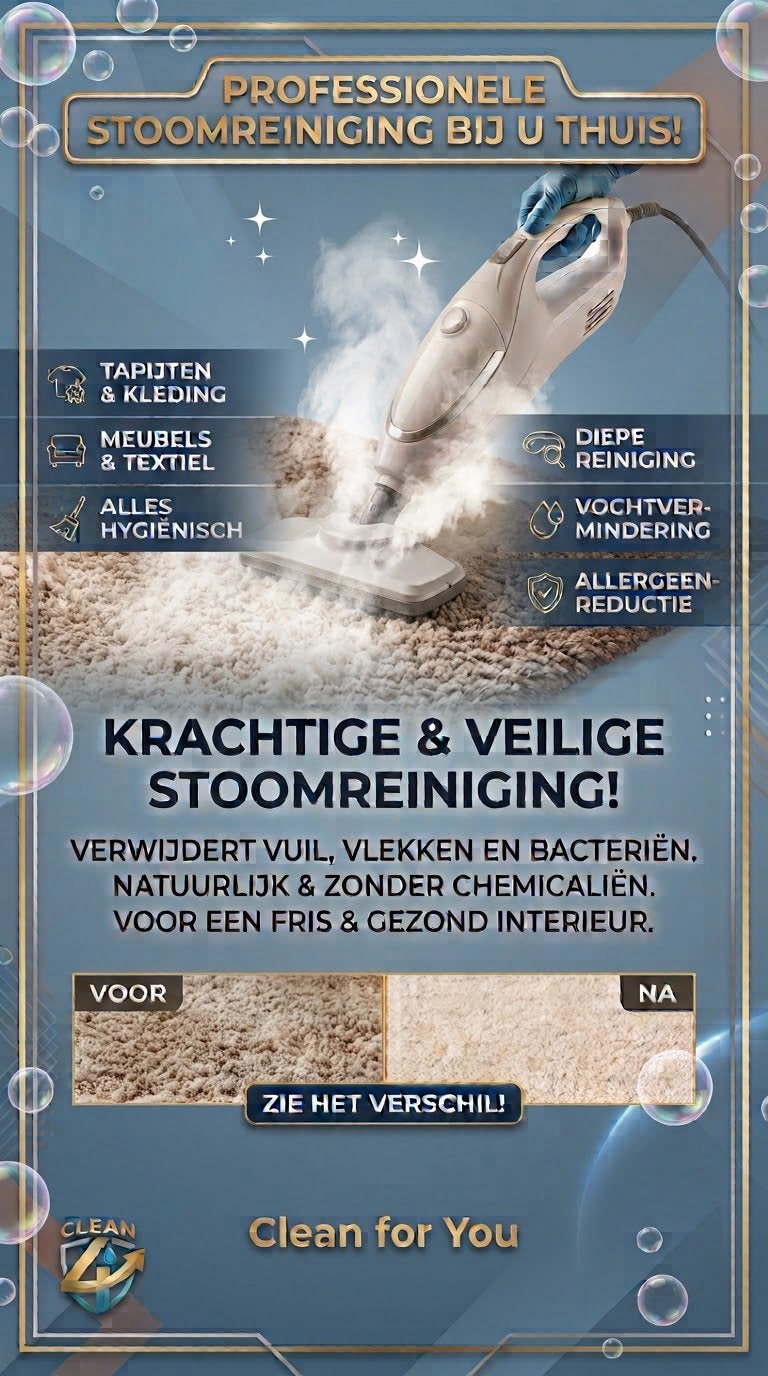 Stoomreiniger Service, Huis en Inrichting, Ophalen, 100 tot 150 cm, Wit, Clean
