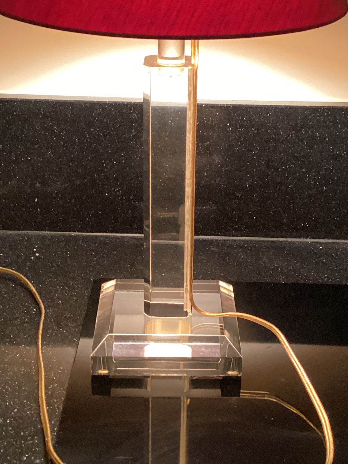 Perspex Regency vintage jaren 70’ lamp modern strak design, Huis en Inrichting, Kunststof, Gebruikt, Vintage, 42 cm