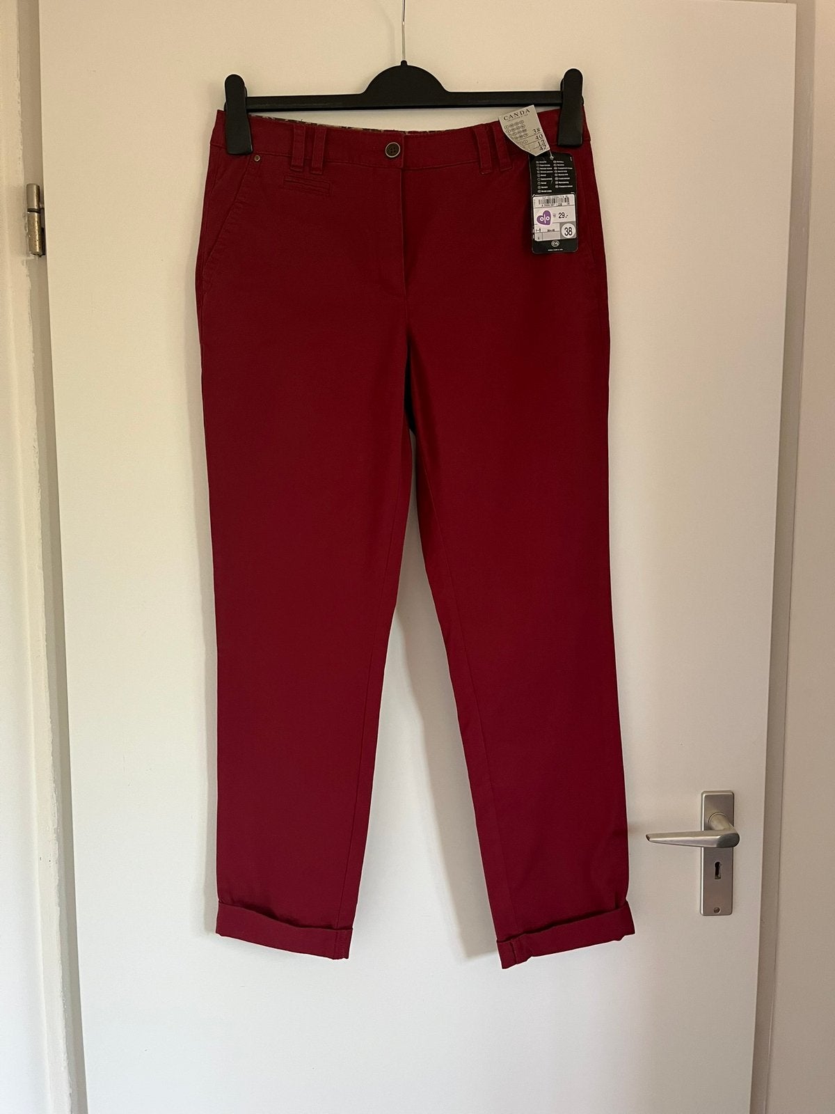Bordeauxrode pantalon / broek recht, maat 38/M C&A, nieuw, Kleding | Dames, Maat 38/40 (M), Nieuw, Ophalen of Verzenden, Lang