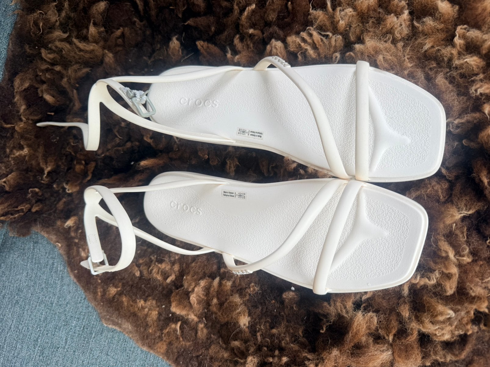 Crocs Miami Ankle Strap Sandal W9 / 39/40– bijna nieuw, Ophalen of Verzenden, Zo goed als nieuw, Wit, Sandalen of Muiltjes