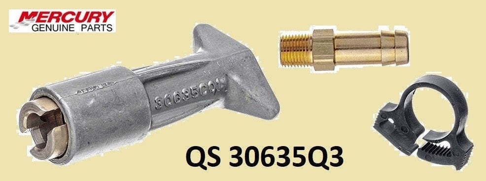 30635Q3 Quicksilver alu. bajonet brandstofstekker. € 53,95, Ophalen of Verzenden, Nieuw, Motor en Techniek