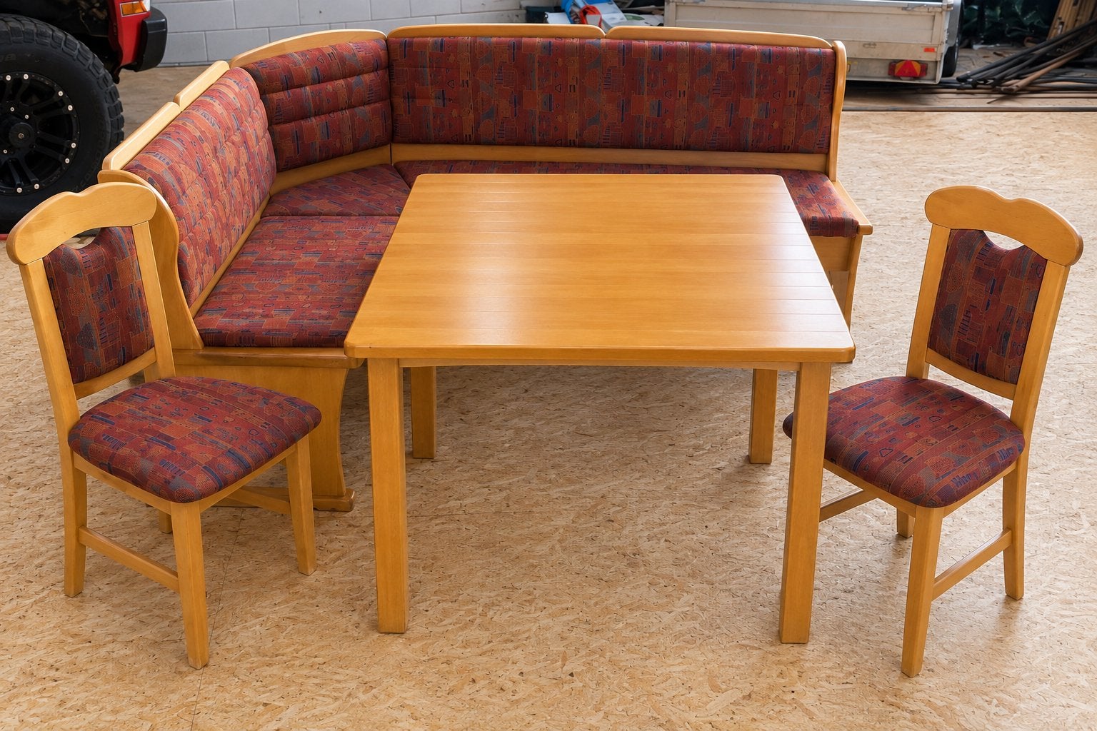 Duits/oostenrijkse stube met hoekbank en 2 stoelen, Huis en Inrichting, Ophalen, Gebruikt, 100 tot 150 cm, 200 cm of meer