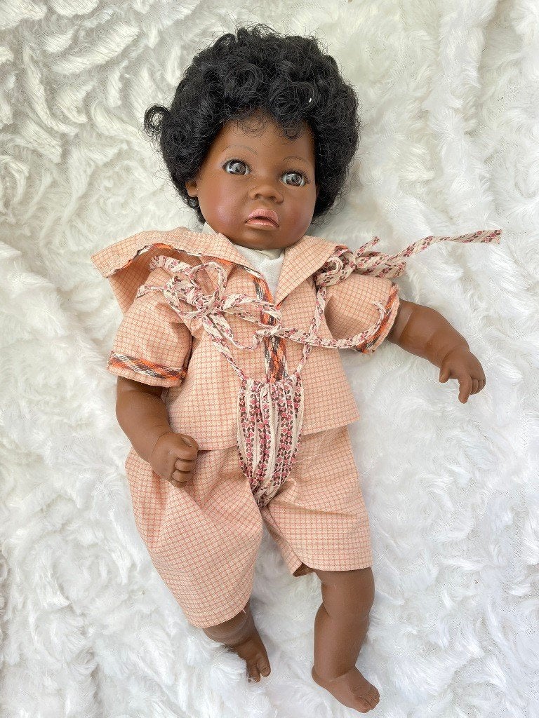 Originele Baby pop van Heidi Ott met haar, 32cm., Verzamelen, Ophalen of Verzenden, Zo goed als nieuw, Pop
