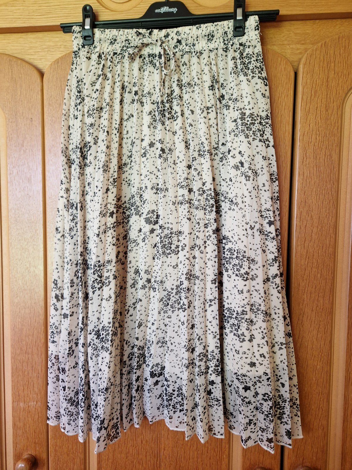 G-maxx plissé midi-rok S/M met bloemenprint, Kleding | Dames, Beige, Ophalen of Verzenden, Zo goed als nieuw, G-maxx