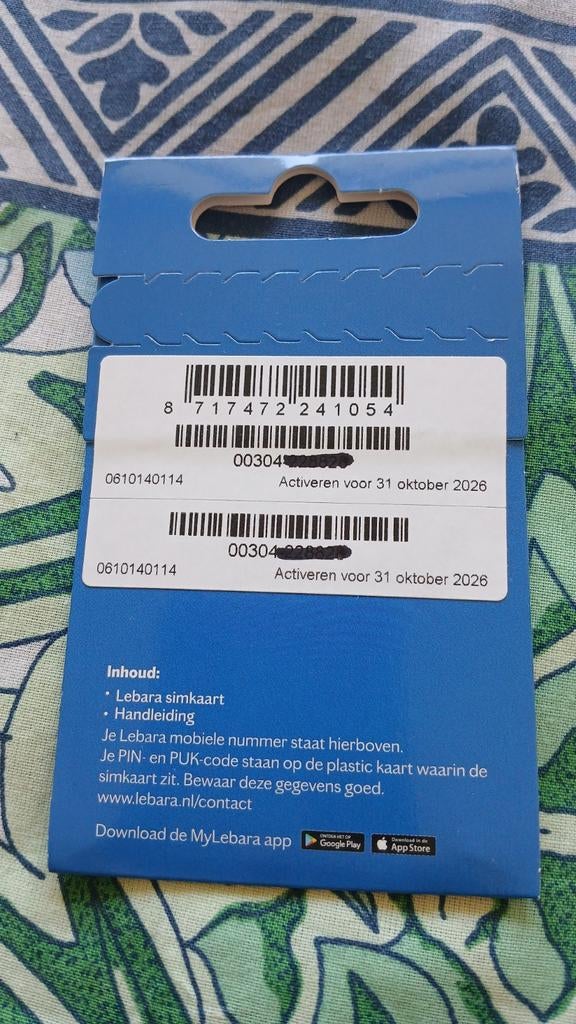 0610140114 Uitstekend top nummer lebara prepaid simkaart, Verzenden, Nieuw, KPN, Simkaart