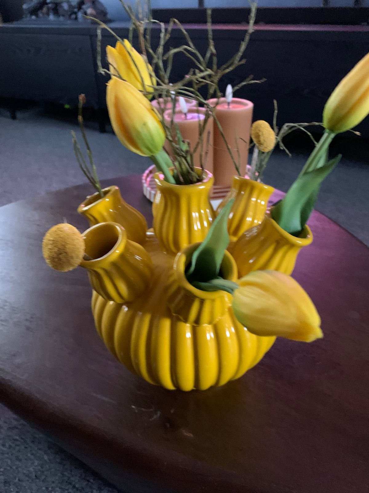Tulpenvaas nieuw, Huis en Inrichting, Woonaccessoires | Vazen, Geel, Nieuw, Ophalen of Verzenden, 19 cm