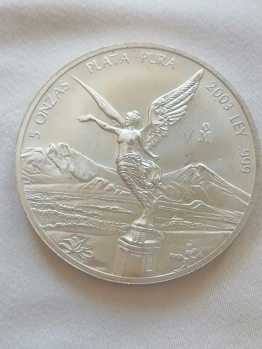 5 oz Libertad 2003 .999 Zilveren Munt, Ophalen of Verzenden, Zilver