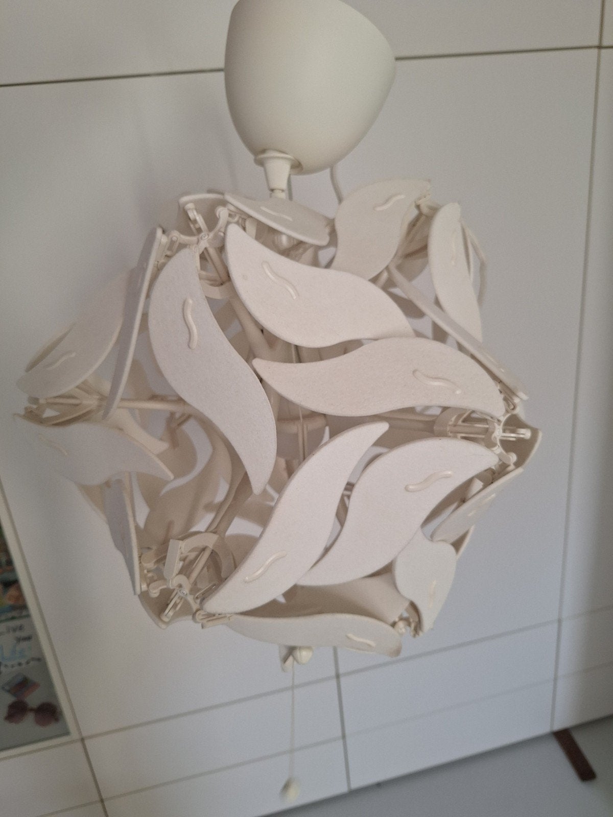 IKEA Maskros hanglamp - Witte bloem design, Kunststof, Gebruikt, Modern, Speels, Bloemig, E27 (groot)