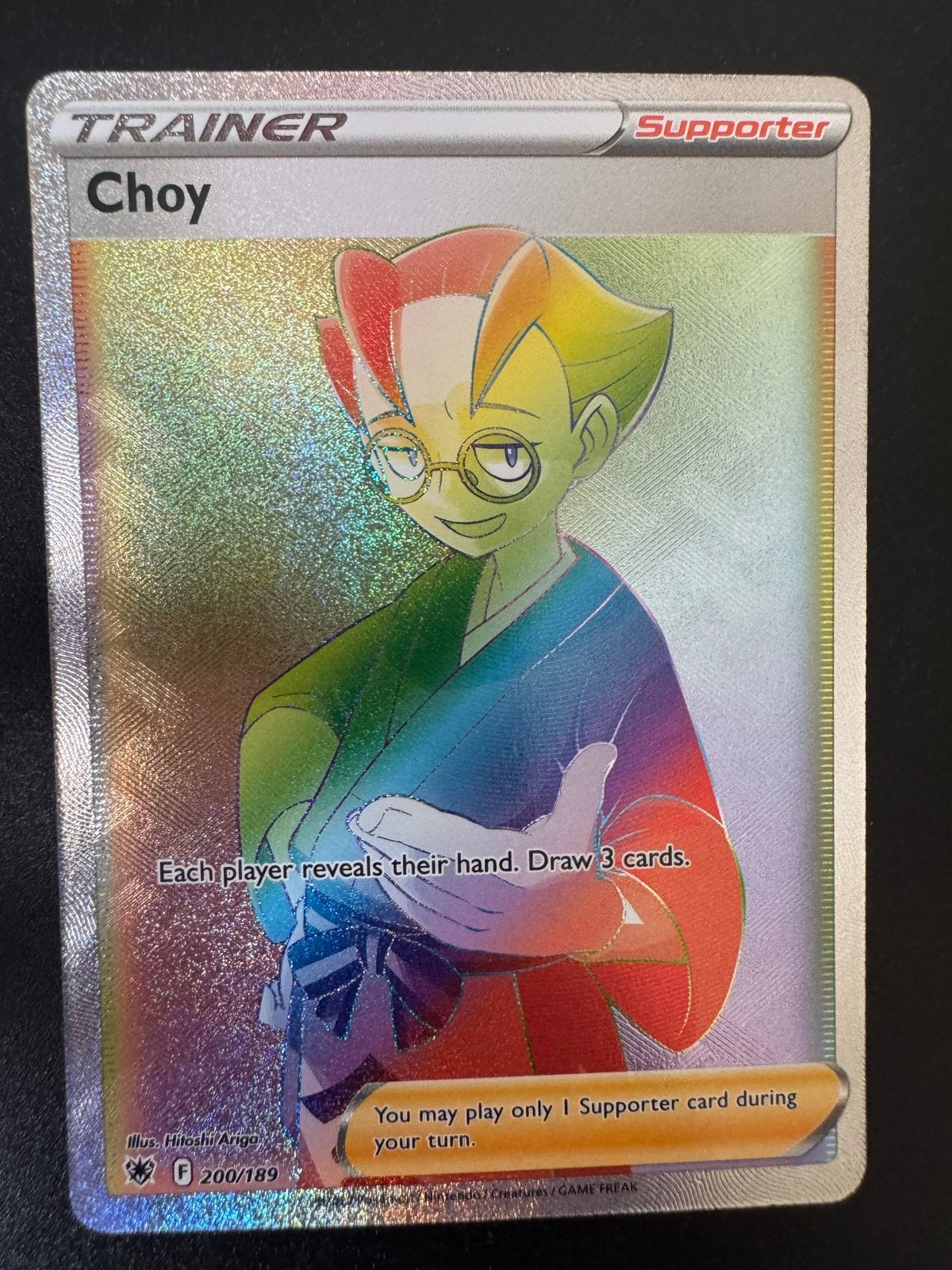 Pokemon Choy Full Art Trainer Kaart 200/189 SWSH, Hobby en Vrije tijd, Verzamelkaartspellen | Pokémon, Ophalen of Verzenden, Zo goed als nieuw