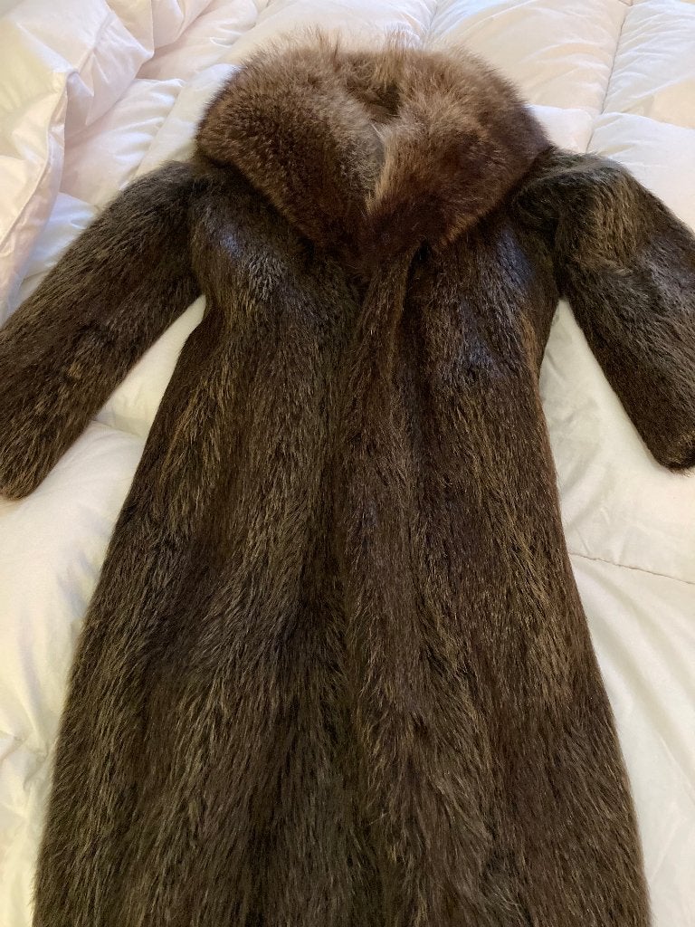 Bontjas bever, Kleding | Dames, Ophalen, Zo goed als nieuw, Maat 38/40 (M), Bruin