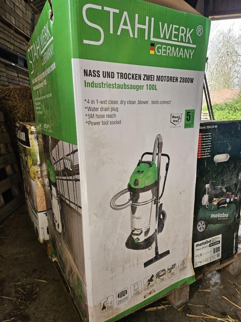 Stahlwerk industriële nat- en droogzuiger - NIEUW in doos, Ophalen, Nieuw