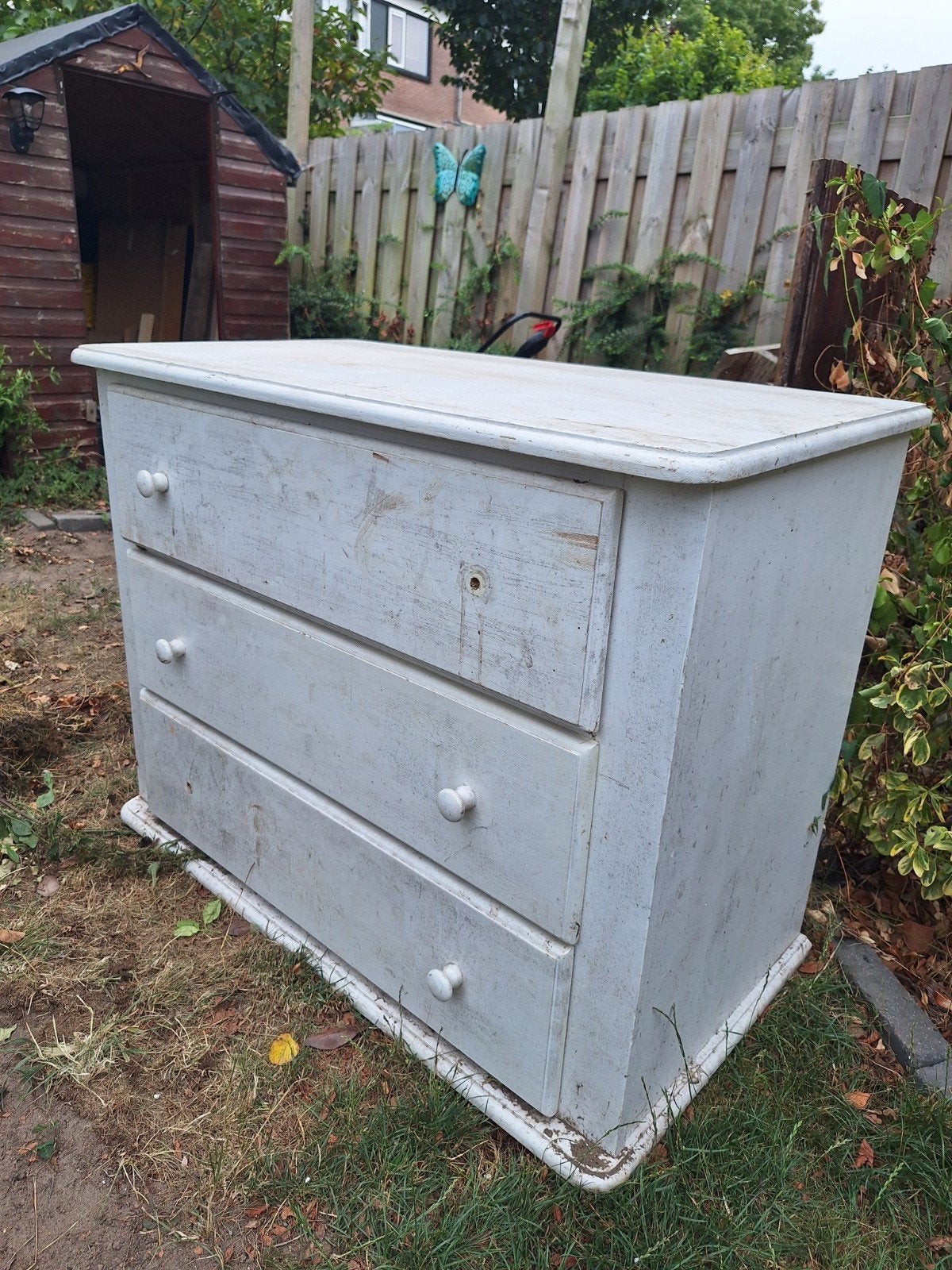 Oude ladekast - opknapper, Huis en Inrichting, Kasten | Ladekasten, Ophalen, Gebruikt, Vintage, Brocante, 50 tot 100 cm