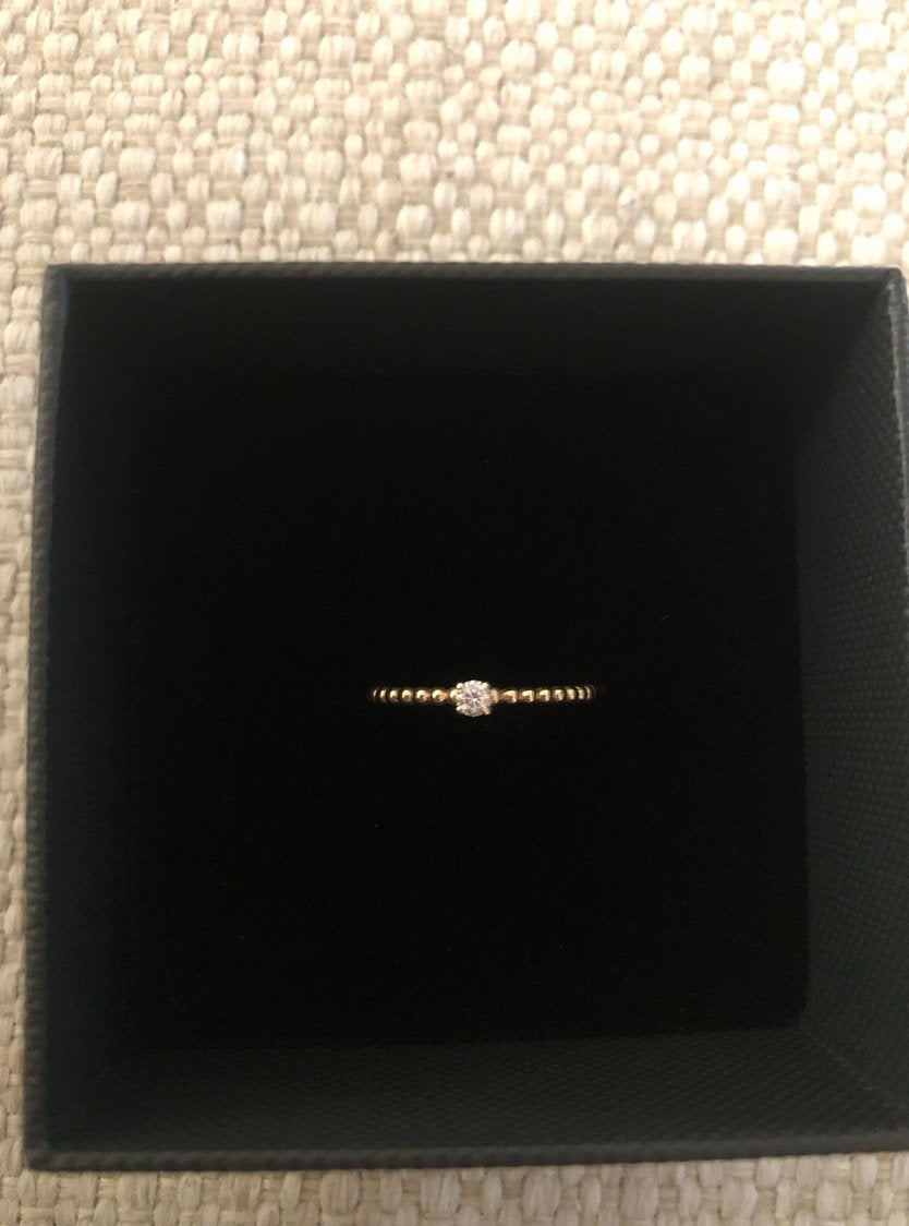 Blush 14k Geelgouden Bolletjes Ring met Zirkonia, Sieraden, Tassen en Uiterlijk, Ringen, Ophalen, Nieuw, 17 tot 18, Met edelsteen